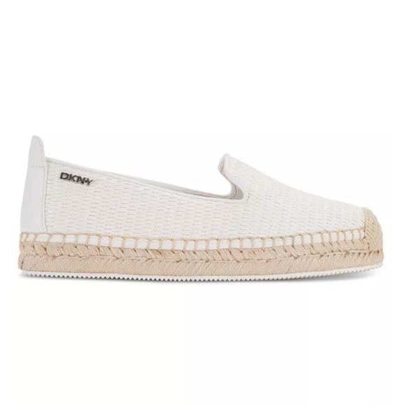 DKNY Women's White Espadrille Slip-On Shoes - Picture 2 of 4